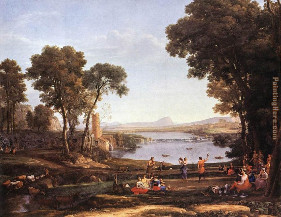 Landscape with Dancing Figures painting - Claude Lorrain Landscape with Dancing Figures art painting